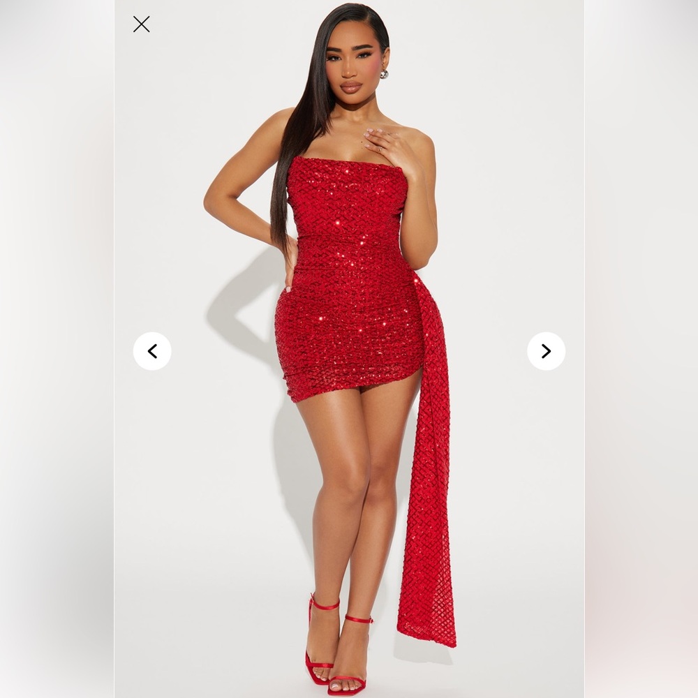 Red Sequin Dress